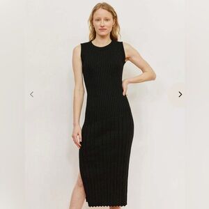 The Knotty Ones Upe Dress Size M Black Hand-Knitted Cotton LBD Slow Fashion